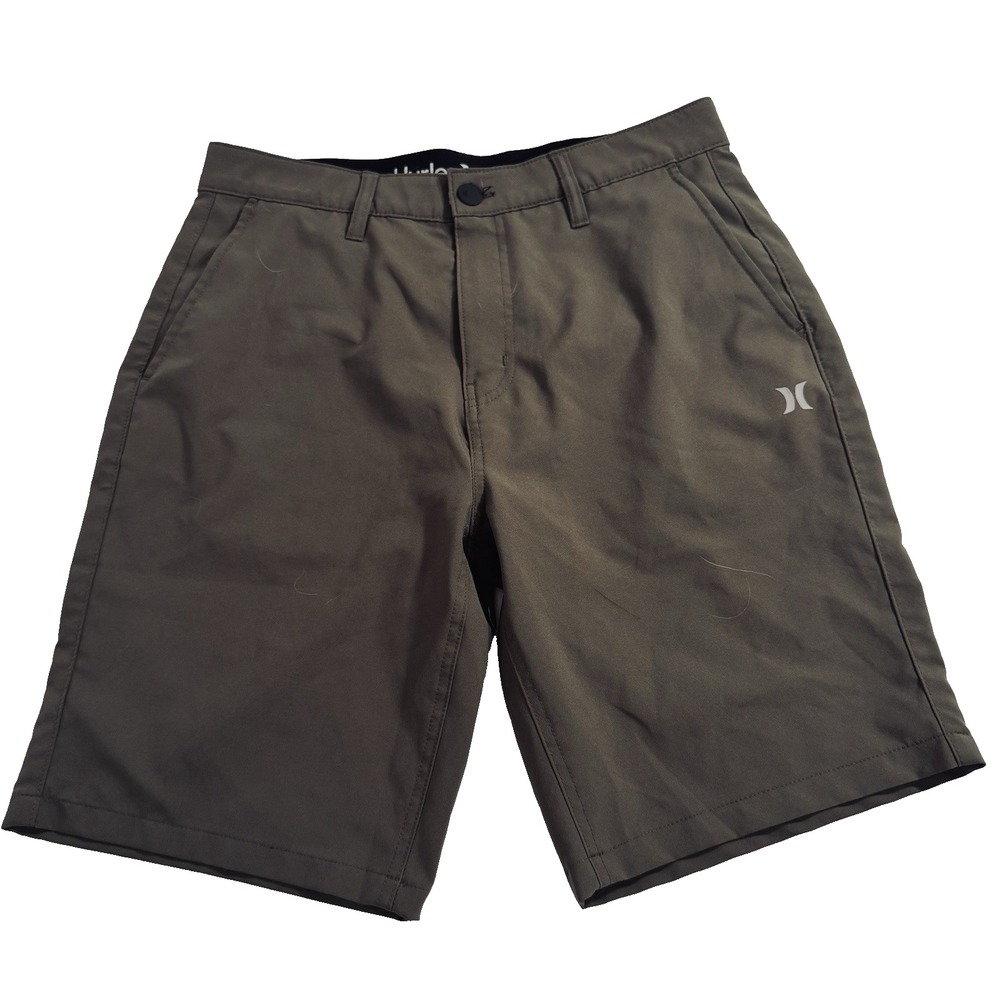 Hurley Shorts Walking Men's 32 Lightweight Pockets Golf Olive